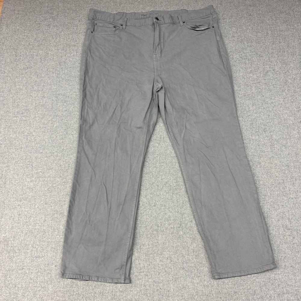 Old Navy Slim Built-In Flex Pants 48x32 Gray Cotton Stretch Five-Pocket Casual